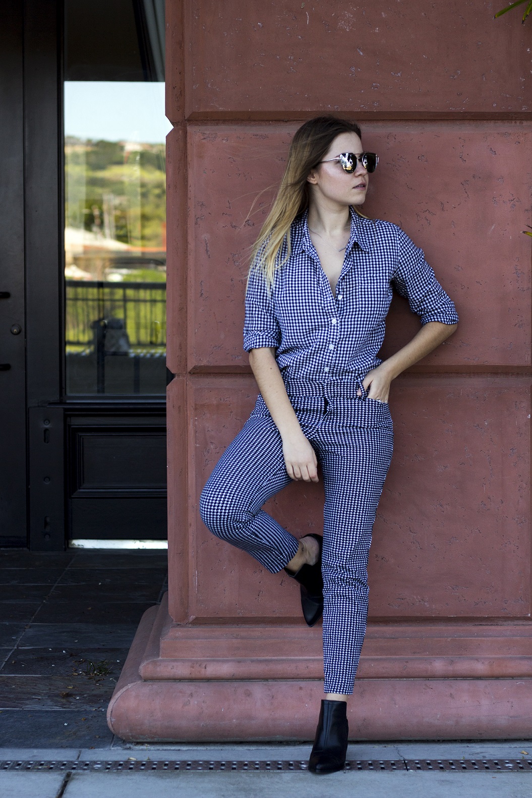 how to wear gingham to work business casual