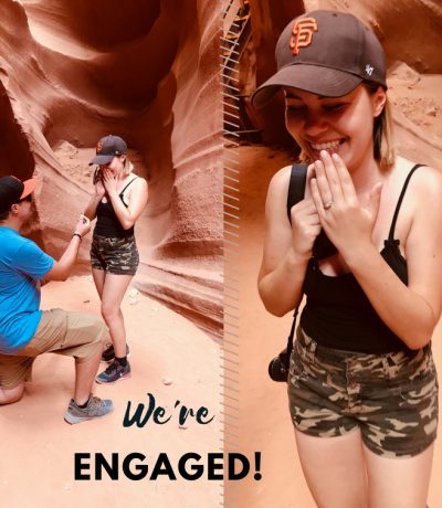 our proposal story engagement in Antelope Canyon